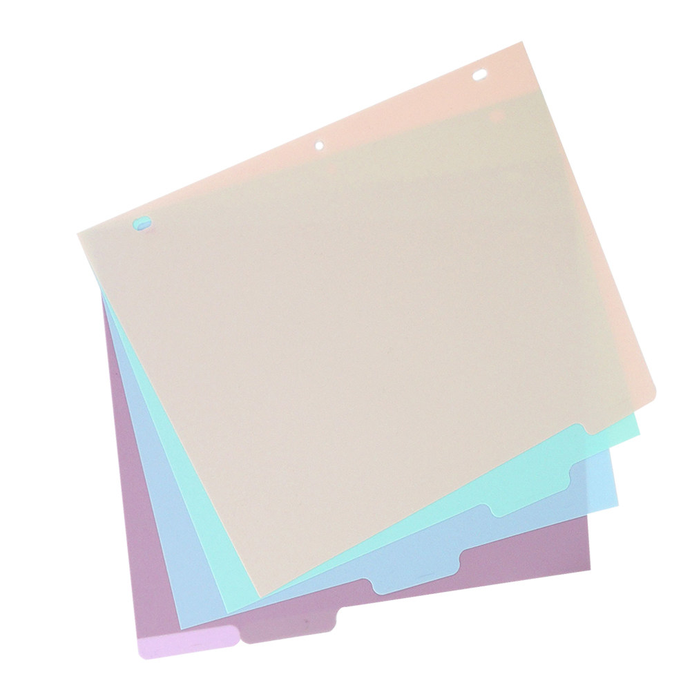 Tab Divider A4 - 1Set Plastic Binder Dividers A4 Frosted
