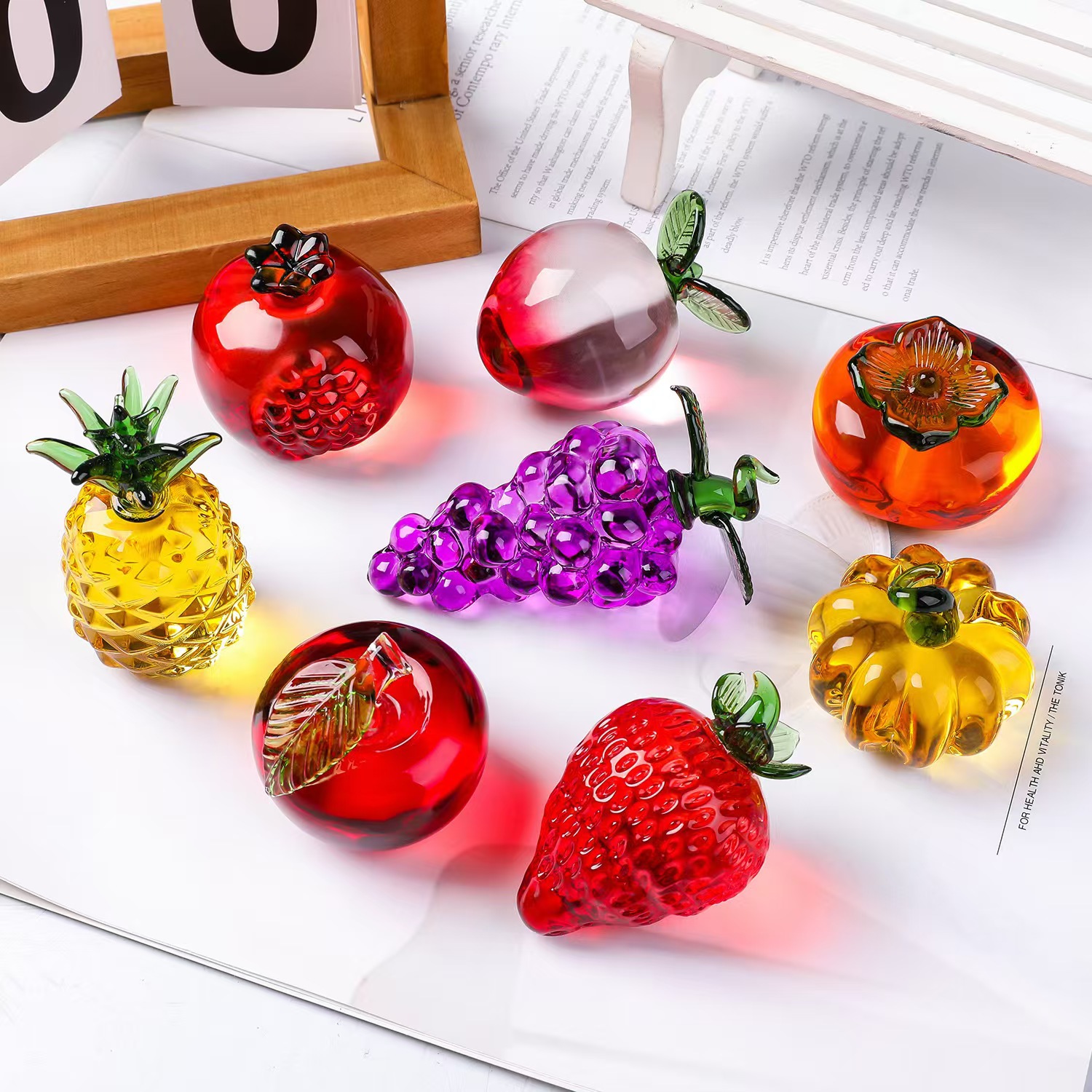 Crystal fruit Paperweight with - Paper Weight Crystal review and price